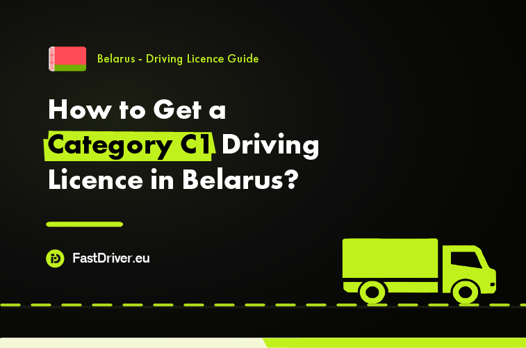 Category C1 light truck driving licence Belarus