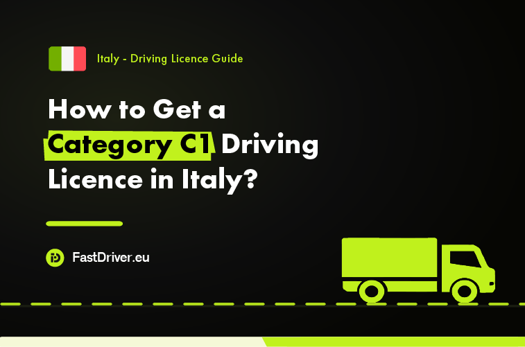 Category C1 light truck driving licence Italy