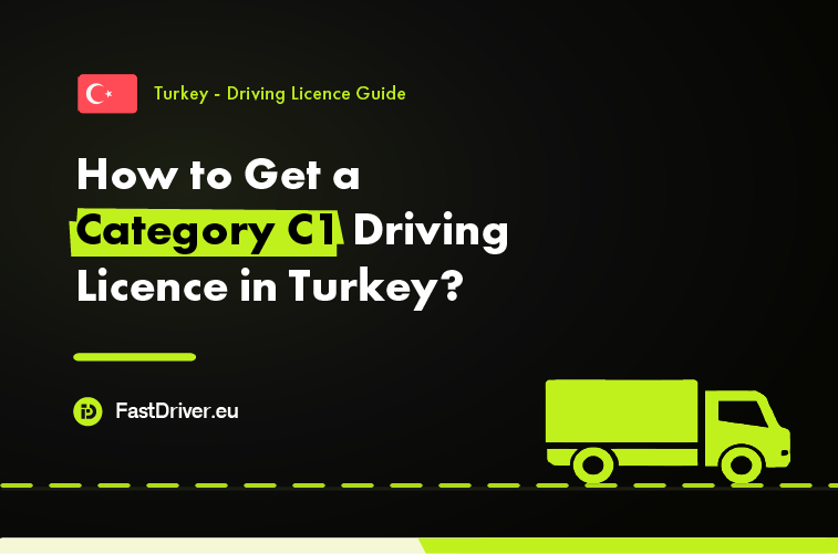 Category C1 light truck driving licence Turkey