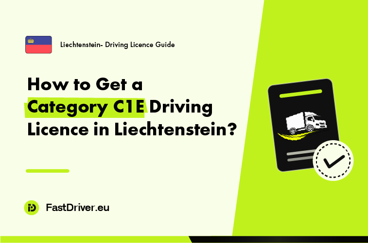 Category C1E trailer combination driving licence Liechtenstein