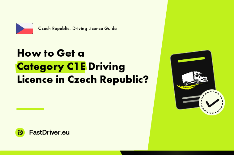 Category C1E trailer combination driving licence Czech Republic