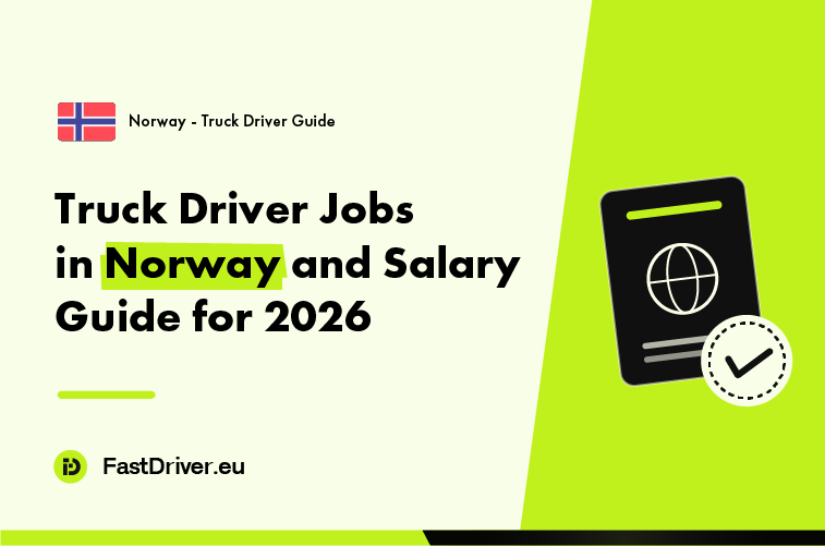 Truck driver salary guide for Norway 2026 on a mountain highway route
