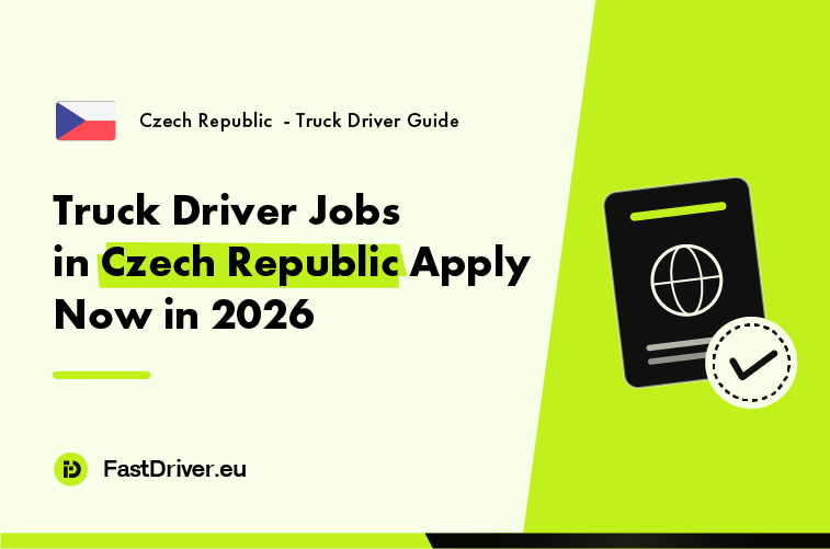 Driver applying now in 2026 for a Czech Republic truck job and Employee Card