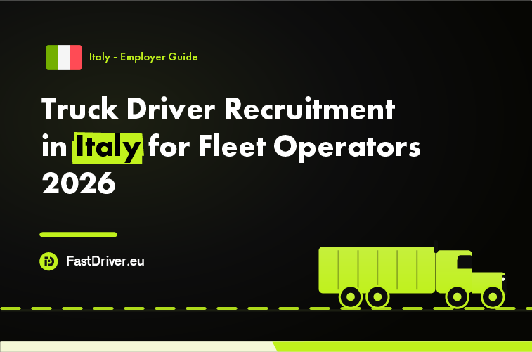 Truck Driver Recruitment in Italy for Fleet Operators 2026 Fleet operator preparing truck driver recruitment for Italy click day quota