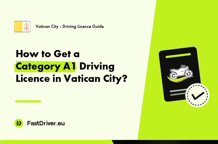 Light motorcycle near Vatican City using an Italian Category A1 licence