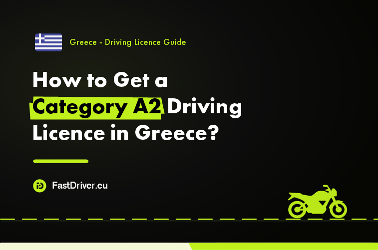 Motorcyclist riding a mid-power motorcycle in Greece with a Category A2 licence