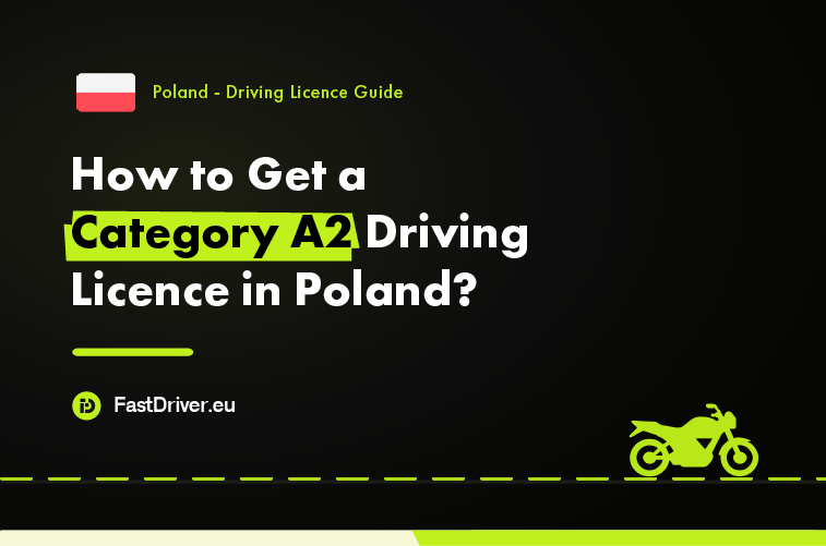 Motorcyclist riding a mid-power motorcycle in Poland with a Category A2 licence
