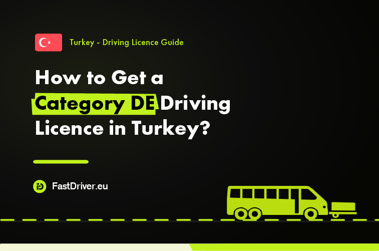 Category DE bus and trailer driving licence Turkey