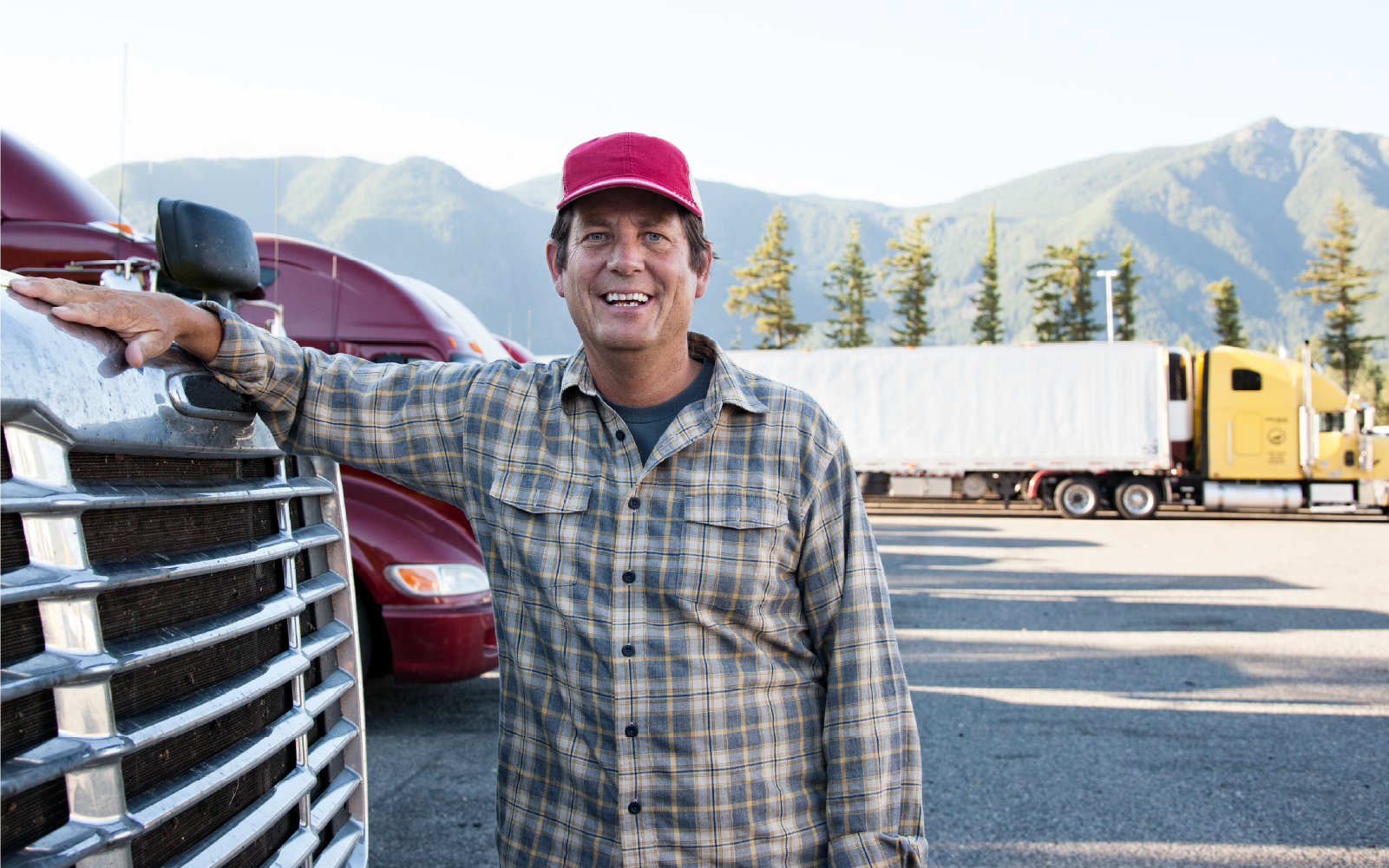 Professional driver with a commercial vehicle in Austria