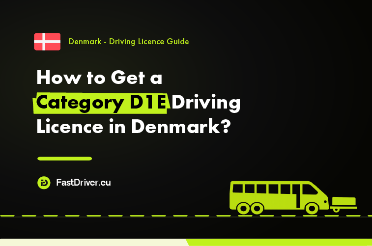 Category D1E minibus trailer driving licence Denmark