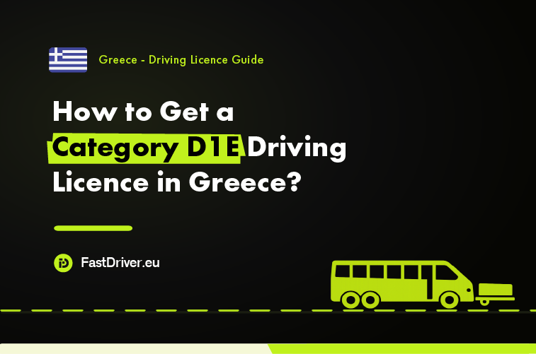 Category D1E minibus trailer driving licence Greece