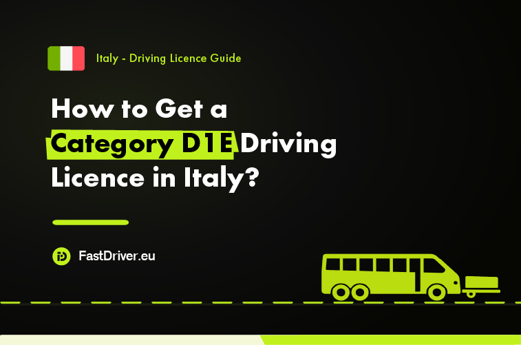 Category D1E minibus trailer driving licence Italy Category D1E minibus trailer driving licence Italy