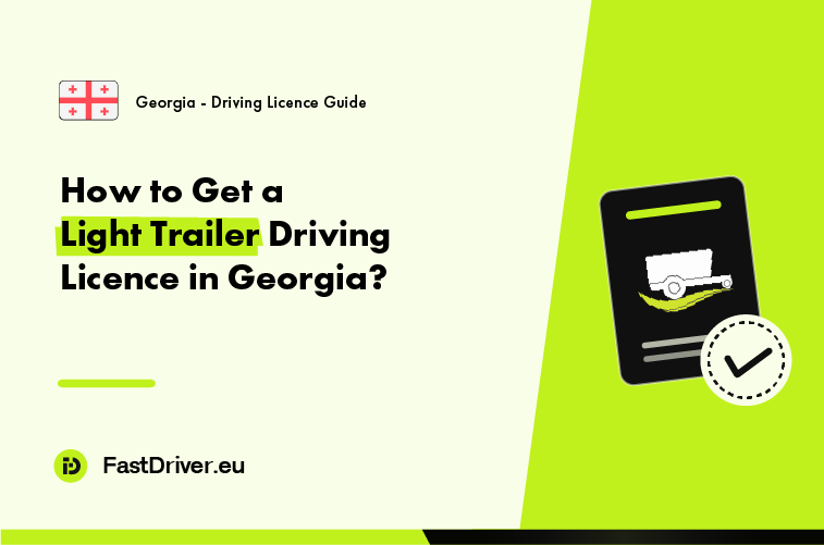 Light trailer towing entitlement driving licence Georgia