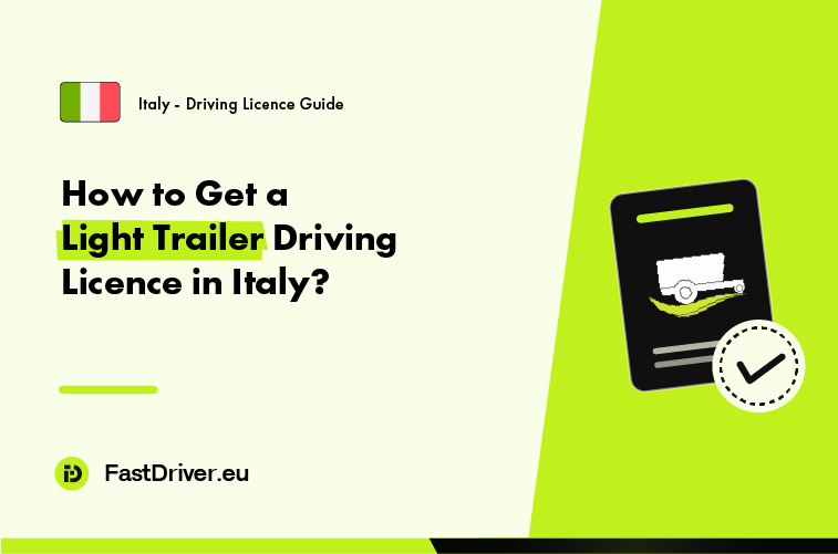 Light trailer towing entitlement driving licence Italy Light trailer towing entitlement driving licence Italy