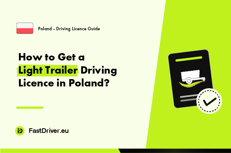 Light trailer towing entitlement driving licence Poland
