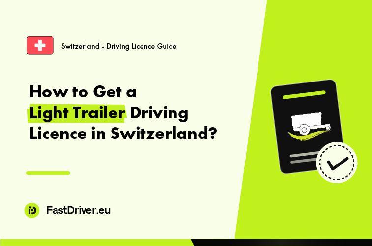 Light trailer towing entitlement driving licence Switzerland